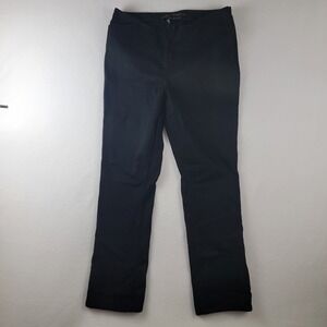 Y2K Ralph Lauren Jean Women's Size 8 Black Cotton Blend Side Zip Straight Leg